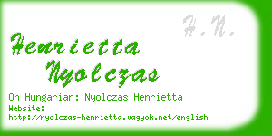 henrietta nyolczas business card